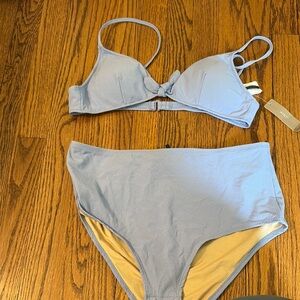 J. Crew Light Blue Bikini Set